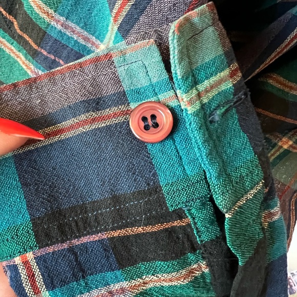 Vintage Cacharel PARIS Plaid Shirt Dress - Picture 5 of 6